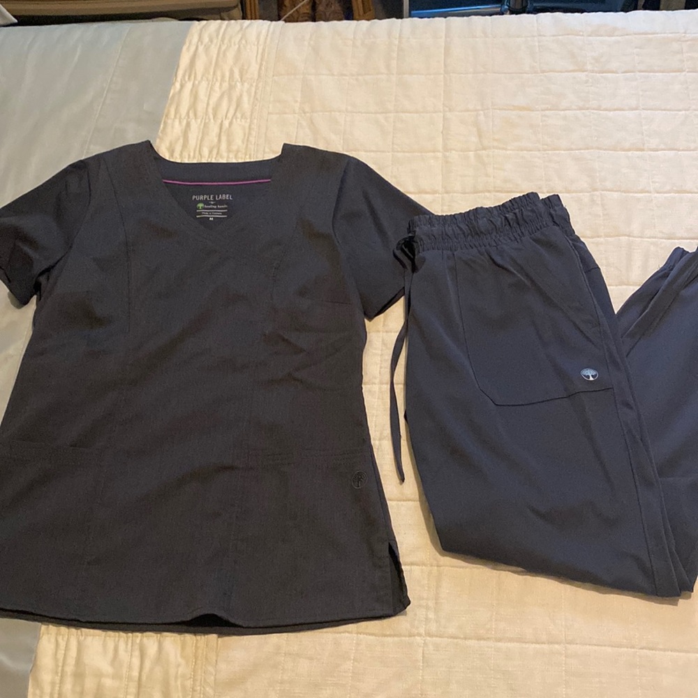 Grey healing hands scrubs